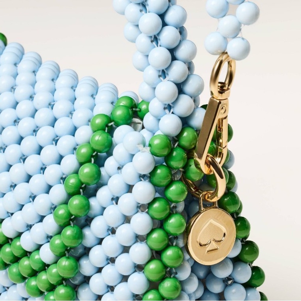 Kate Spade x Target NWT Blue and Green Colorblock Beaded Crossbody Bag - Picture 4 of 10